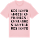 Pink Cotton t-shirt med Gesikmyran ordlek t-shirt