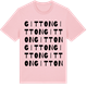 Pink Cotton t-shirt med Gitton ordlek t-shirt