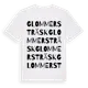 White t-shirt med Glommersträsk ordlek t-shirt