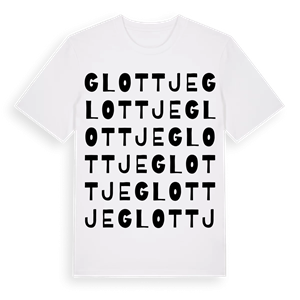Glottje ordlek t-shirt – ekologisk bomull t-shirt från Pinshirt