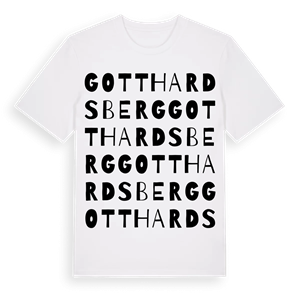 Gotthardsberg ordlek t-shirt – ekologisk bomull t-shirt från Pinshirt
