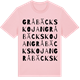 Pink Cotton t-shirt med Gråbäckskojan ordlek t-shirt
