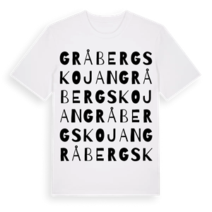 Gråbergskojan ordlek t-shirt – ekologisk bomull t-shirt från Pinshirt