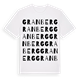 White t-shirt med Granberg ordlek t-shirt