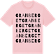 Pink Cotton t-shirt med Granberget ordlek t-shirt