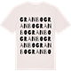 Vintage White t-shirt med Granbo ordlek t-shirt