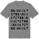 Mid Heather Gray t-shirt med Granhultet ordlek t-shirt