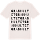 Vintage White t-shirt med Granhultet ordlek t-shirt