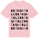 Pink Cotton t-shirt med Gränsmärke ordlek t-shirt