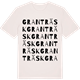 Vintage White t-shirt med Granträsk ordlek t-shirt