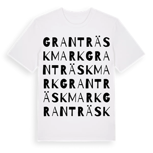 Granträskmark ordlek t-shirt – ekologisk bomull t-shirt från Pinshirt