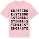 Pink Cotton t-shirt med Gråsten ordlek t-shirt