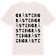 Vintage White t-shirt med Gråsten ordlek t-shirt