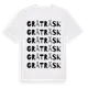 White t-shirt med Gråträsk ordlek t-shirt