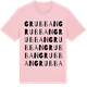 Pink Cotton t-shirt med Grubban ordlek t-shirt