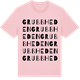 Pink Cotton t-shirt med Grubbheden ordlek t-shirt
