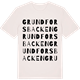 Vintage White t-shirt med Grundforsbacken ordlek t-shirt