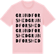 Pink Cotton t-shirt med Grundforshed ordlek t-shirt
