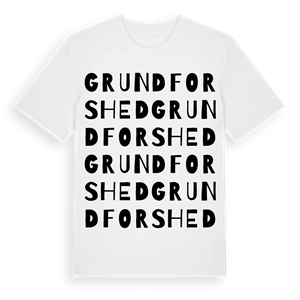 Grundforshed ordlek t-shirt – ekologisk bomull t-shirt från Pinshirt
