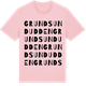 Pink Cotton t-shirt med Grundsundudden ordlek t-shirt
