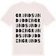 Vintage White t-shirt med Grundsundudden ordlek t-shirt