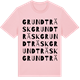 Pink Cotton t-shirt med Grundträsk ordlek t-shirt