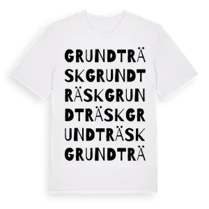 Grundträsk ordlek t-shirt – ekologisk bomull t-shirt från Pinshirt