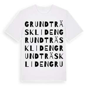 Grundträskliden ordlek t-shirt – ekologisk bomull t-shirt från Pinshirt