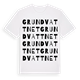 White t-shirt med Grundvattnet ordlek t-shirt