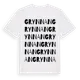 White t-shirt med Grynnan ordlek t-shirt