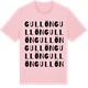 Pink Cotton t-shirt med Gullön ordlek t-shirt