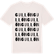 Vintage White t-shirt med Gullön ordlek t-shirt