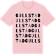Pink Cotton t-shirt med Gullstad ordlek t-shirt