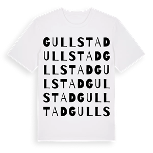 Gullstad ordlek t-shirt – ekologisk bomull t-shirt från Pinshirt