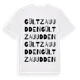 White t-shirt med Gültzauudden ordlek t-shirt