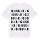 White t-shirt med Gunnari ordlek t-shirt