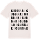 Vintage White t-shirt med Gunnari ordlek t-shirt