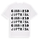 White t-shirt med Gunnarsdjupträsk ordlek t-shirt