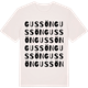 Vintage White t-shirt med Gussön ordlek t-shirt