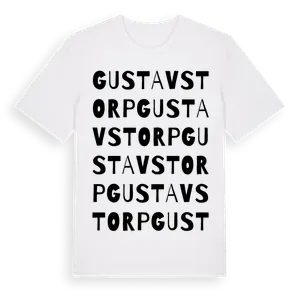 Gustavstorp ordlek t-shirt – ekologisk bomull t-shirt från Pinshirt