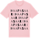 Pink Cotton t-shirt med Haapasaari ordlek t-shirt