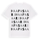 White t-shirt med Haapasaari ordlek t-shirt