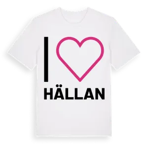 Jag älskar Hällan t-shirt stort tryck – ekologisk bomull t-shirt från Pinshirt
