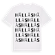 White t-shirt med Hällås ordlek t-shirt