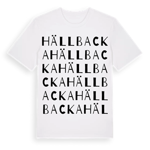 Hällbacka ordlek t-shirt – ekologisk bomull t-shirt från Pinshirt