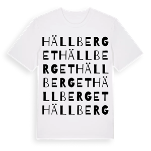 Hällberget ordlek t-shirt – ekologisk bomull t-shirt från Pinshirt