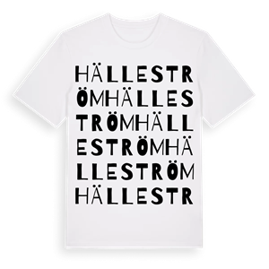 Hälleström ordlek t-shirt – ekologisk bomull t-shirt från Pinshirt