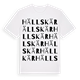 White t-shirt med Hällskär ordlek t-shirt