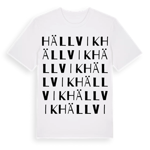 Hällvik ordlek t-shirt – ekologisk bomull t-shirt från Pinshirt