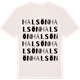 Vintage White t-shirt med Halsön ordlek t-shirt